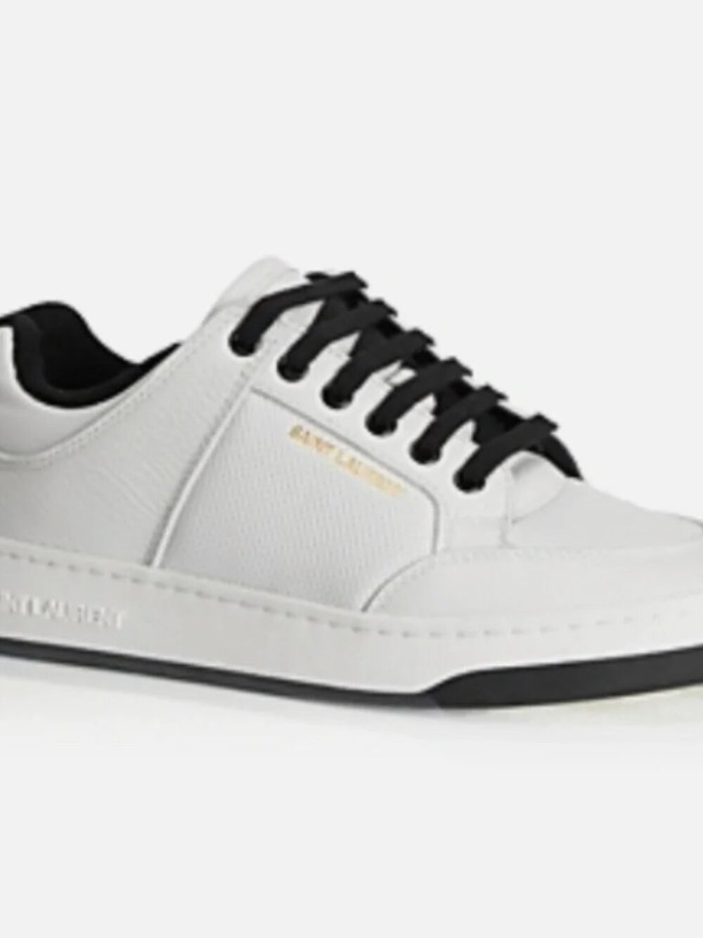 Saint Laurent SL/61 Lace Up Women's Leather White Sneakers Size 41.5